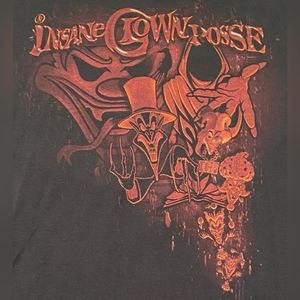 Insane Clown Posse Black T Shirt, Black and Red Vintage Shirt, Size Large